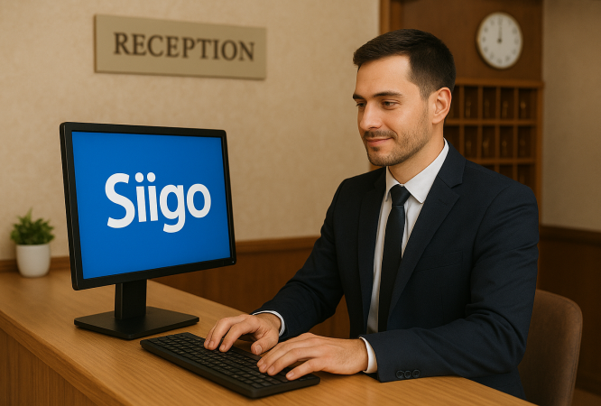 Recepcionista en hotel profesional